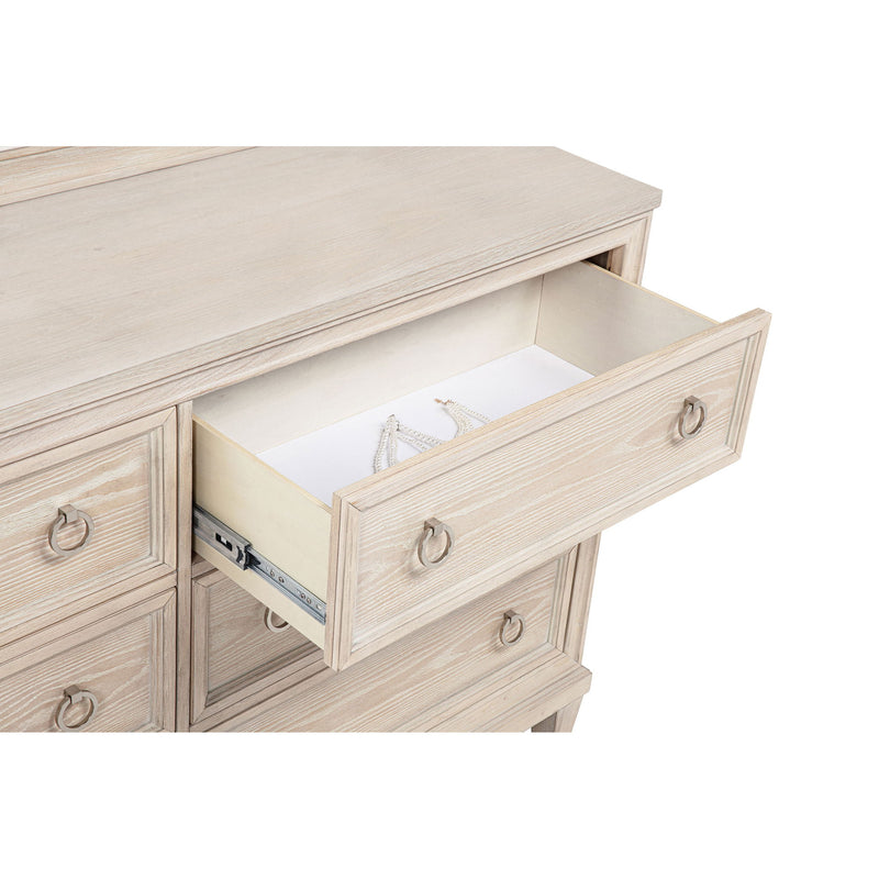 Wedner - 6 Drawer Dresser With Mirror - Oak