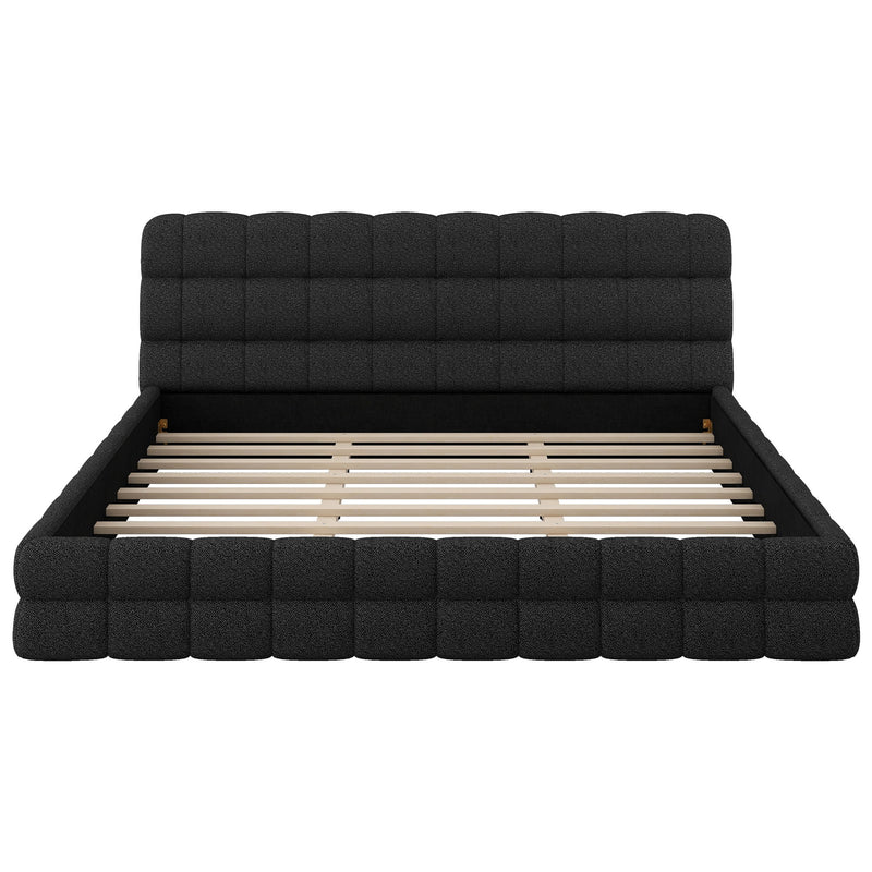 Upholstered Platform Bed With Headboard
