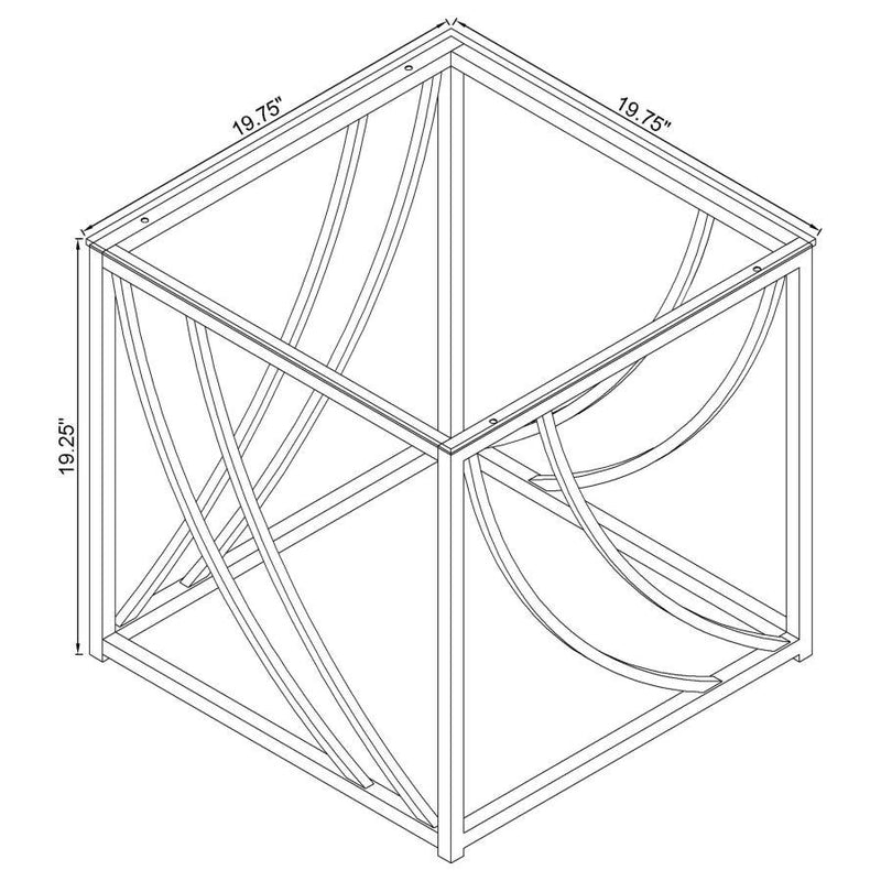 Lille - Glass Top Coffee And End Table Set