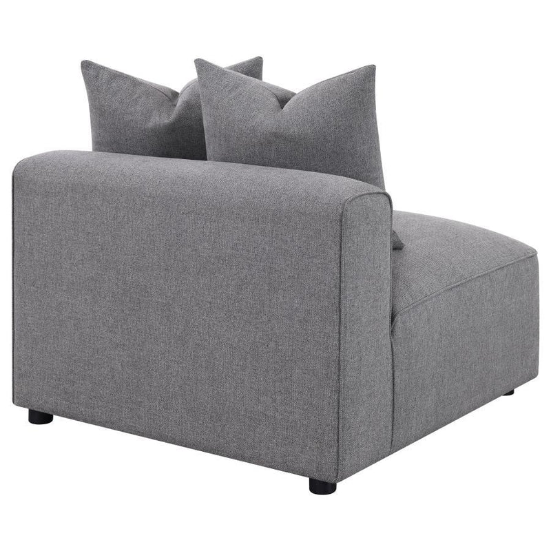 Jennifer - Upholstered Armless Chair - Gray