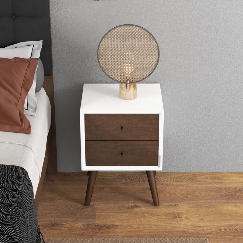 Caroline - Mid-Century Modern Style Night Stand 2 Drawer