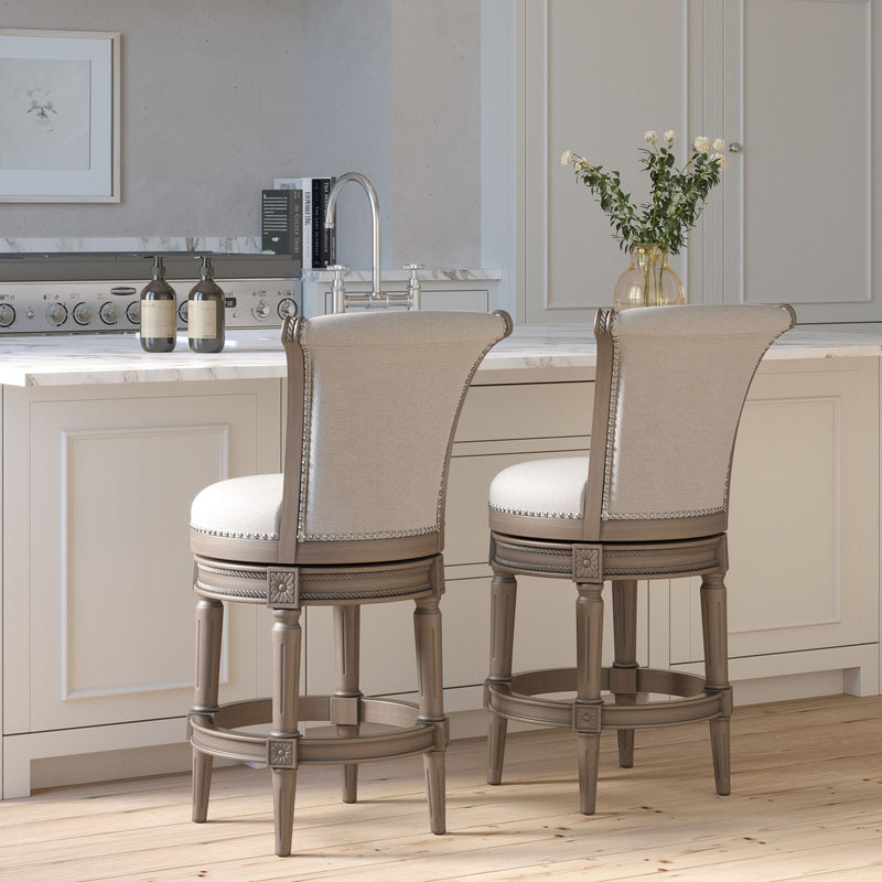 Swivel Barstool With High-Back