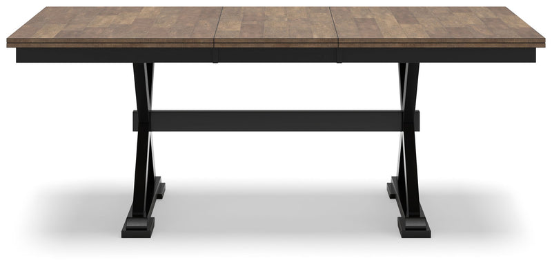 Wildenauer - Rectangular Dining Extension Table - Brown / Black