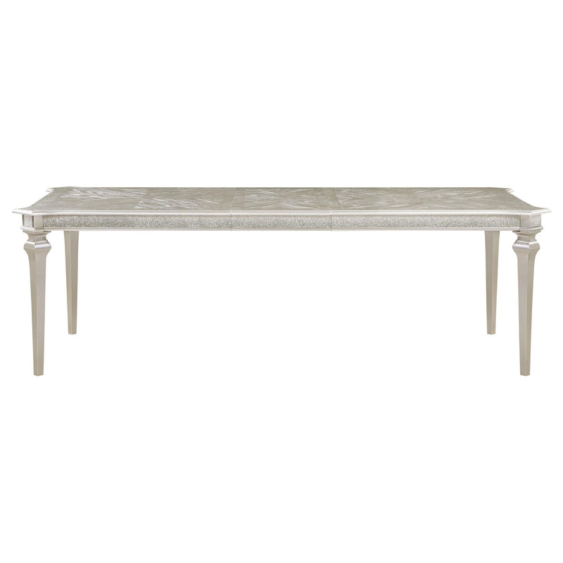 Evangeline 96-inch Extension Leaf Dining Table Silver Oak