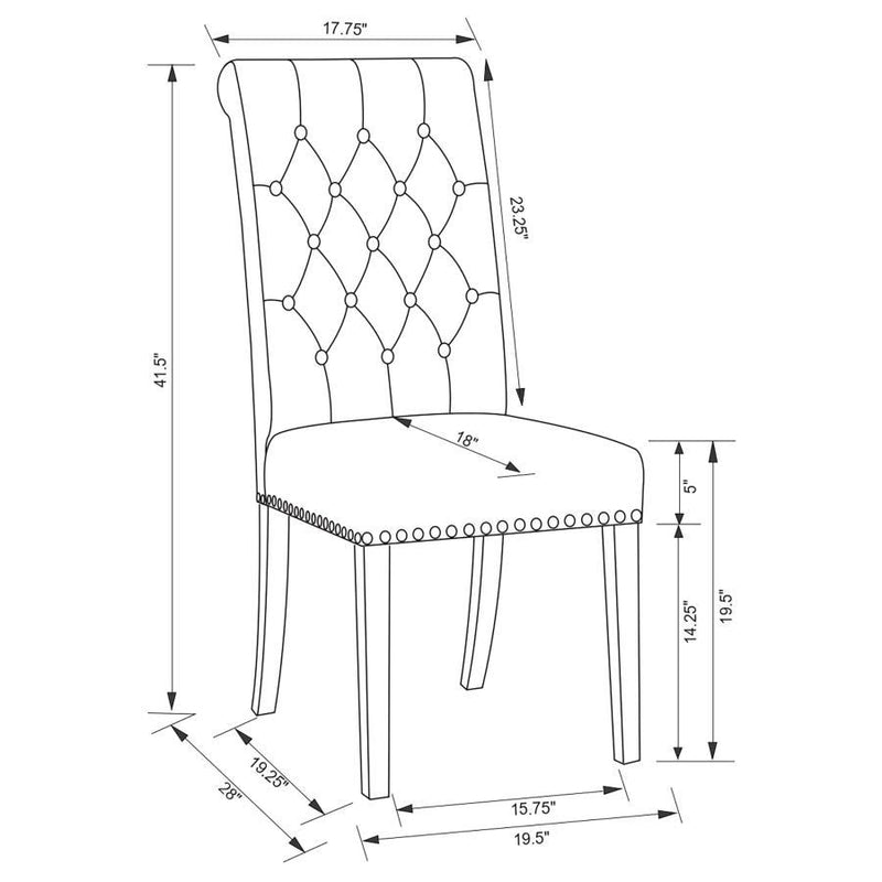 Sherry - Rectangular Marble Top Dining Table Set