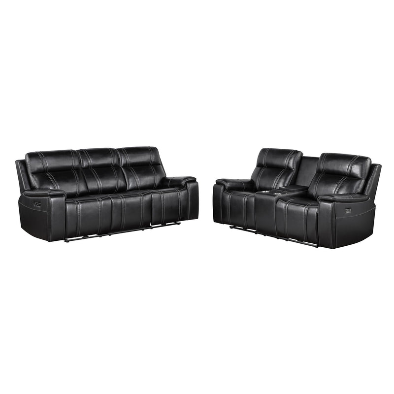 Gary - Power Reclining Loveseat With Cooler In Center Console - Black