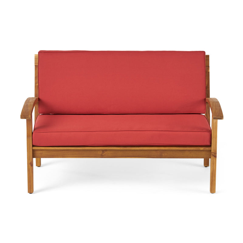 Outdoor Chat Set With Coffee Table And Loveseat