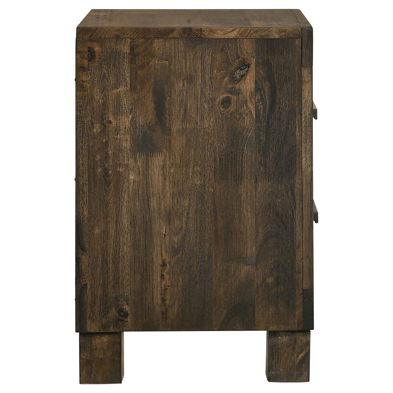2 Drawer Nightstand - Brown Wood