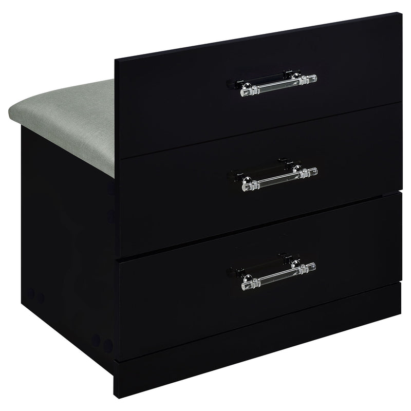 Ayuba - 3 Drawer Makeup Vanity Table With Mirror And Stool