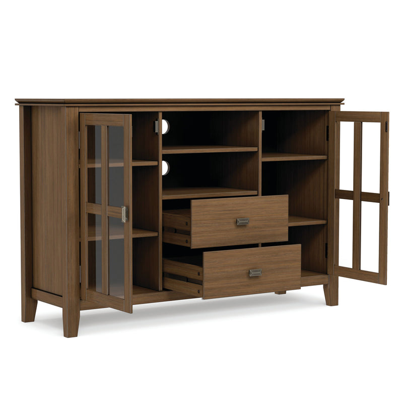 Artisan - Tall TV Media Stand - Rustic Natural Aged Brown