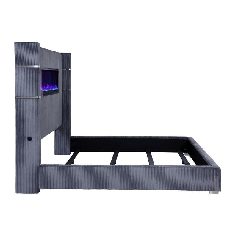 Tisdall - Upholstered Fireplace Bed