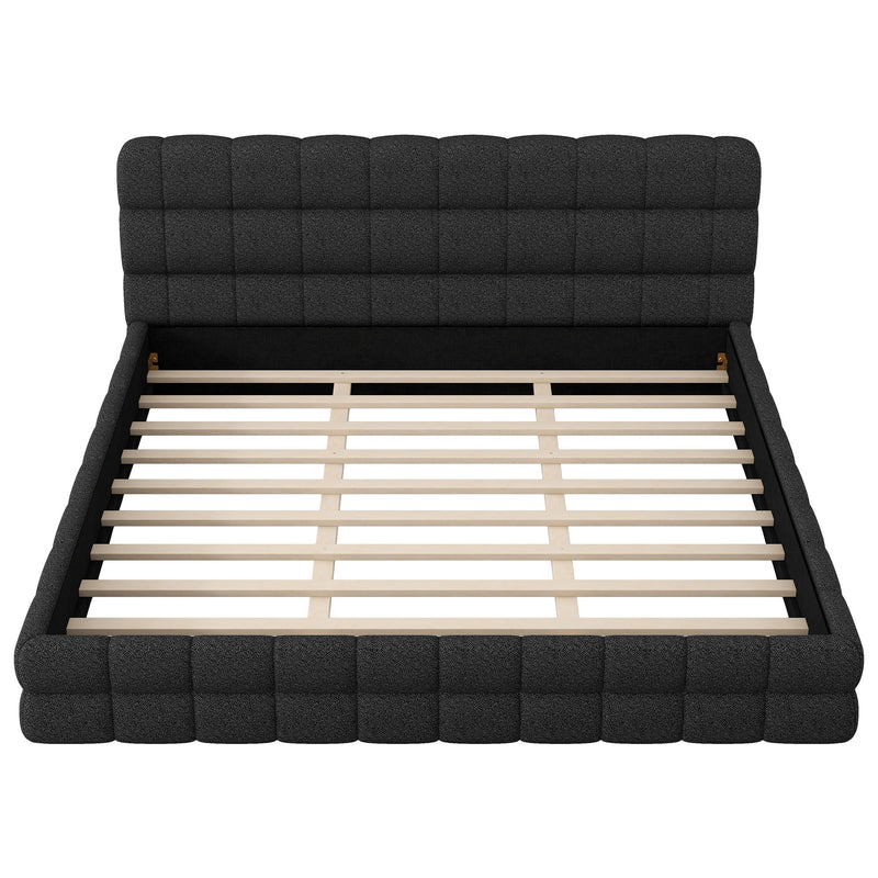 Upholstered Platform Bed With Headboard