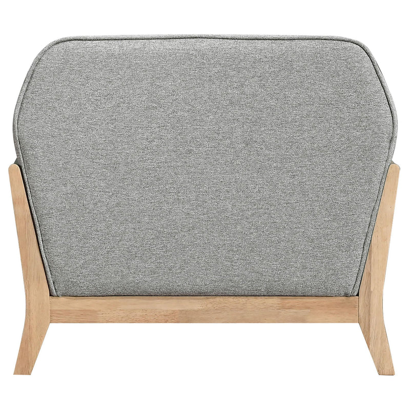 Vaughn Fabric Upholstered Flared Arm Accent Chair Grey