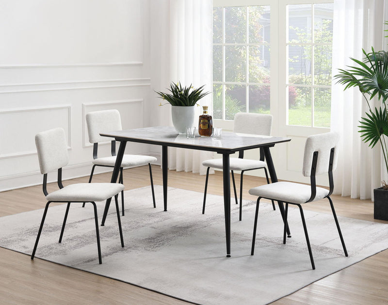 Calla Fabric Upholstered Dining Side Chair White (Set of 2)
