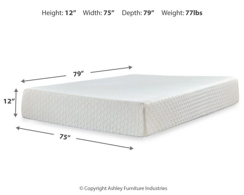 Chime 12 Inch Memory Foam - California King Mattress - 12-inch - White