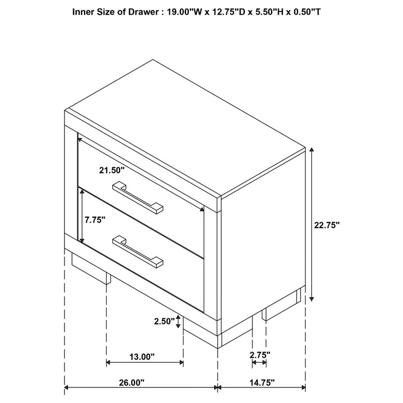 Jessica 6-piece Queen LED Bedroom Set Snow White