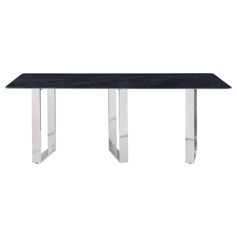 Forster - Rectangular Sintered Stone Dining Table - Gray
