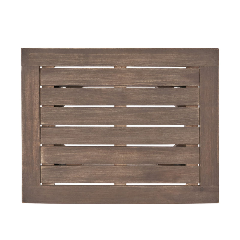 Kinesis - Outdoor Side Table With Slatted Top And Wood Frame
