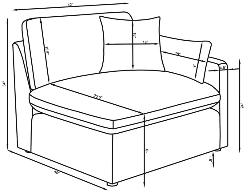 Hobson Upholstered RAF Chair Charcoal