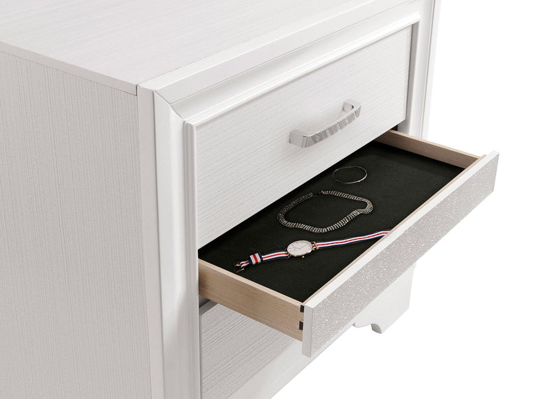 Miranda 3-drawer Nightstand Bedside Table White