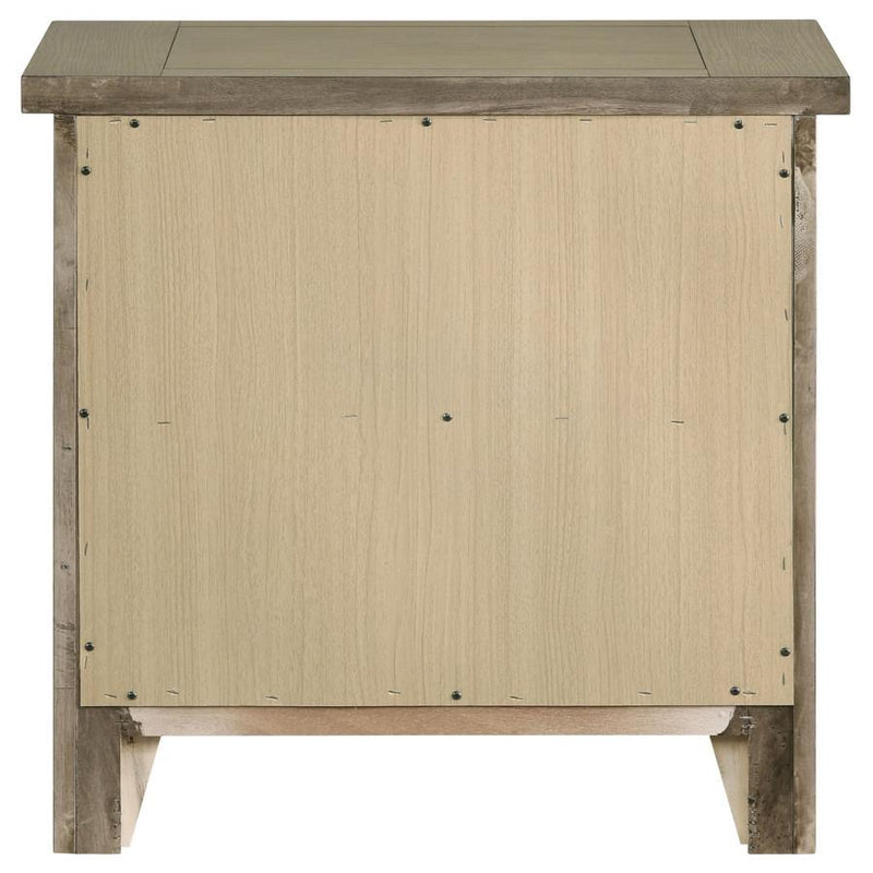 Hazlewood - 2-Drawer Nightstand Bedside Table - Vineyard Oak