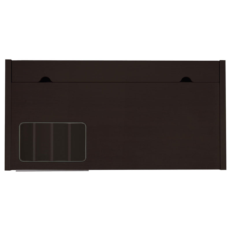 Halston 47-inch 2-drawer Office Desk with Cabinet Cappuccino