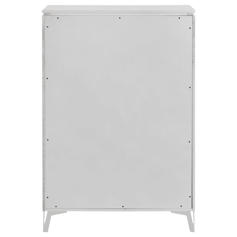 Cassia 5-drawer Bedroom Chest of Drawers White High Gloss