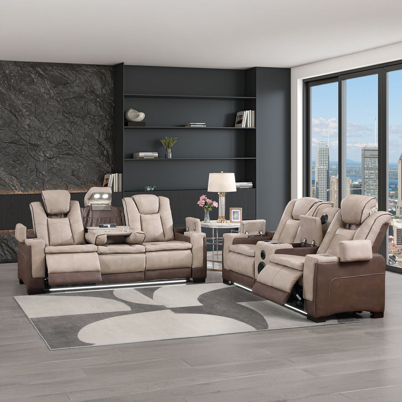 Bruno - Power Reclining Living Room Set With LED Lighting