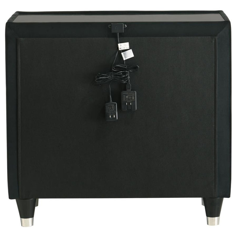 Lorient - 2-Drawer LED Nightstand With USB
