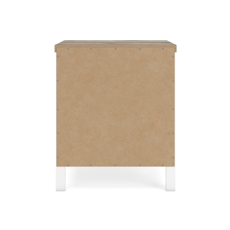 Kerisden - Two Drawer Night Stand - White / Brown