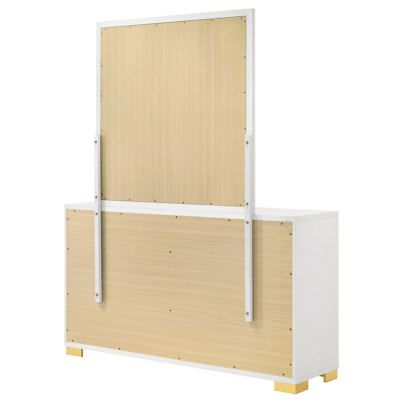6 Drawer Dresser With Mirror - White