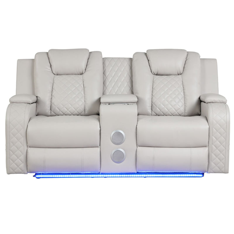 Benz - LED & Power Recliner With Adjustable Headrests And Ambient LED Lighting