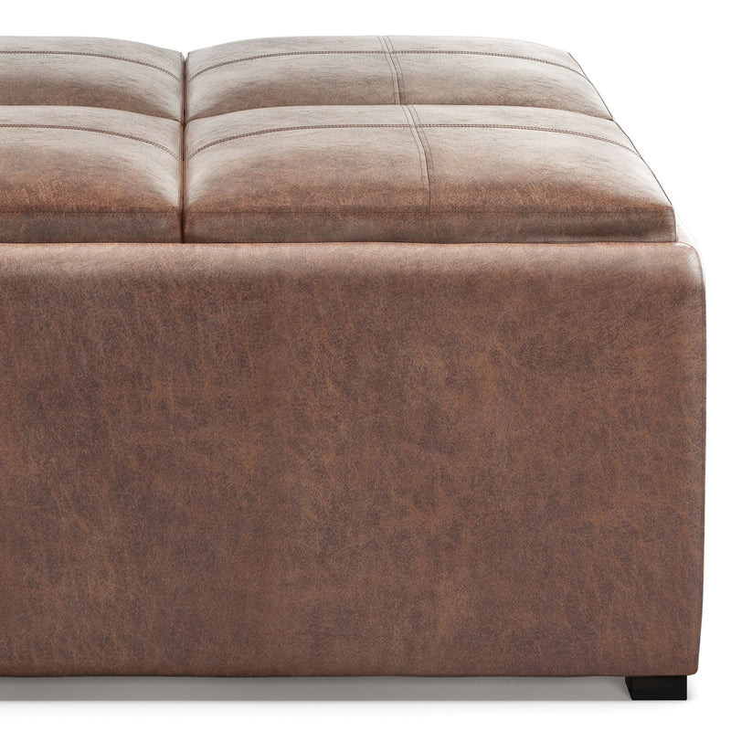Avalon - Square Coffee Table, Storage Ottoman