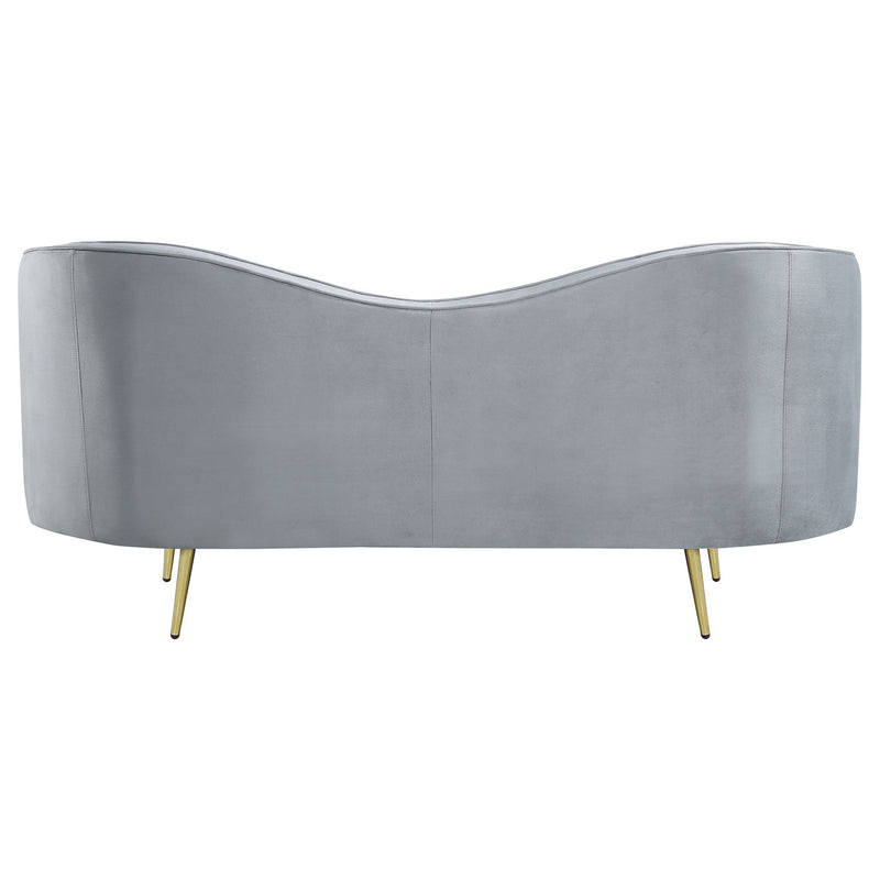 Sienna - 2 Piece Back Living Room Set, Sofa & Loveseat - Gray