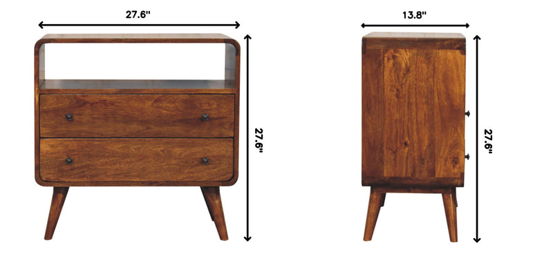 Curved Charm Console - Brown