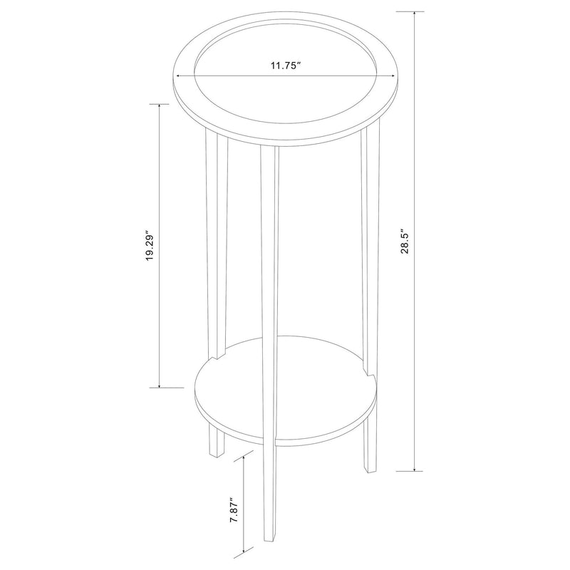 Kirk 1-shelf Round Wood Plant Stand Espresso