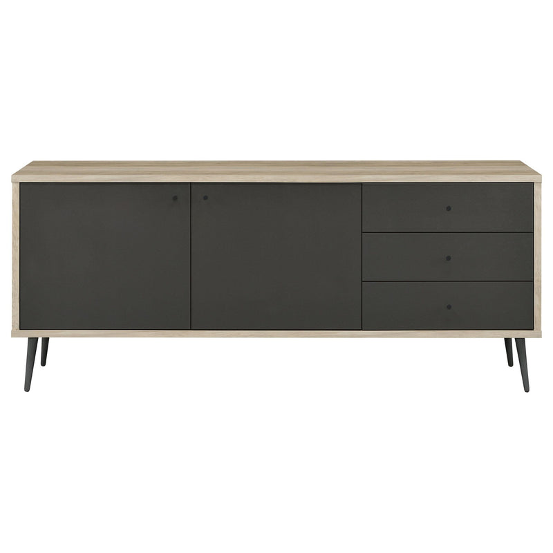 Maeve 2-door Engineered Wood Cabinet Antique Pine and Grey