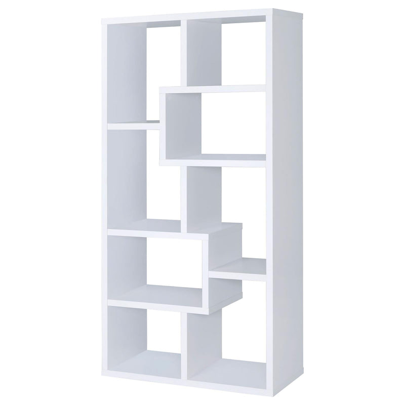8 Shelf Geometric Bookcase