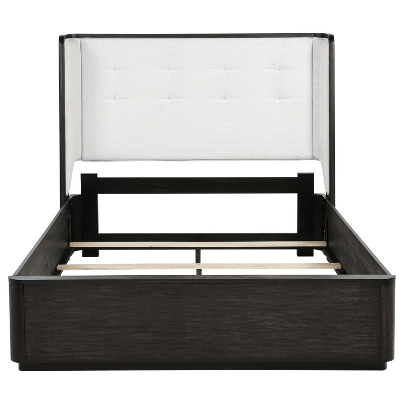 Leandro 55-inch Queen Wingback Bed Burnished Black