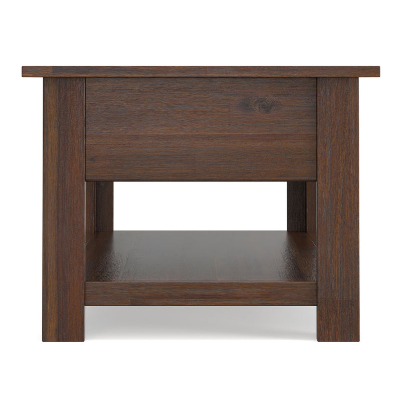 Monroe - Rectangular Coffee Table With Drawers - Brown