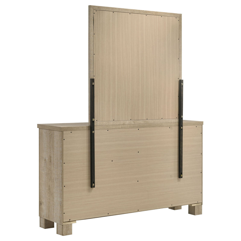 Sansome - 6 Drawer Dresser With Mirror - Oak