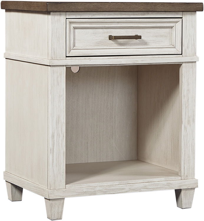 Caraway White 1 Drawer Nightstand