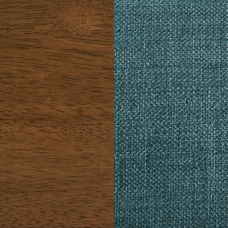 Cantley Upholstered Dining Side Chair Teal Blue (Set of 2)