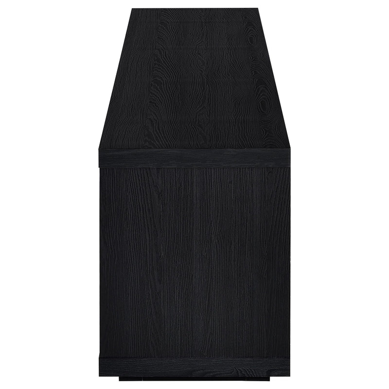 Deiter 79-inch TV Stand Fireplace Media Console Black