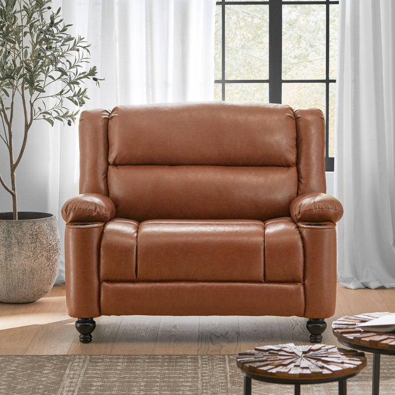 Tufted Design Wide Manual Recliner Chair