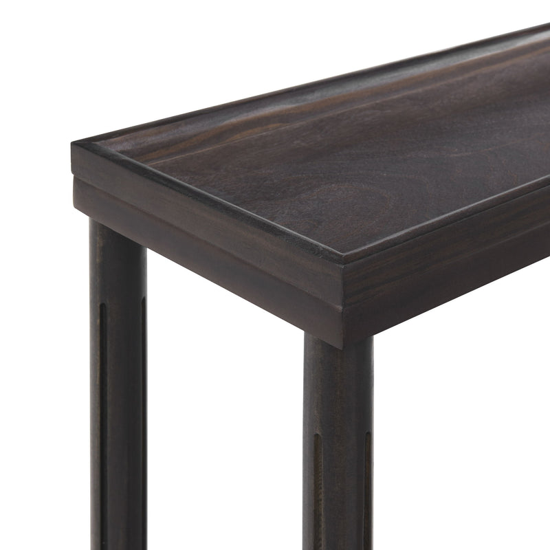 Narrow Side End Tables With Shelf (Set of 2)