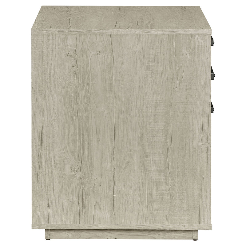 Loomis - 3 Drawer Home Office File Cabinet - White / Gray