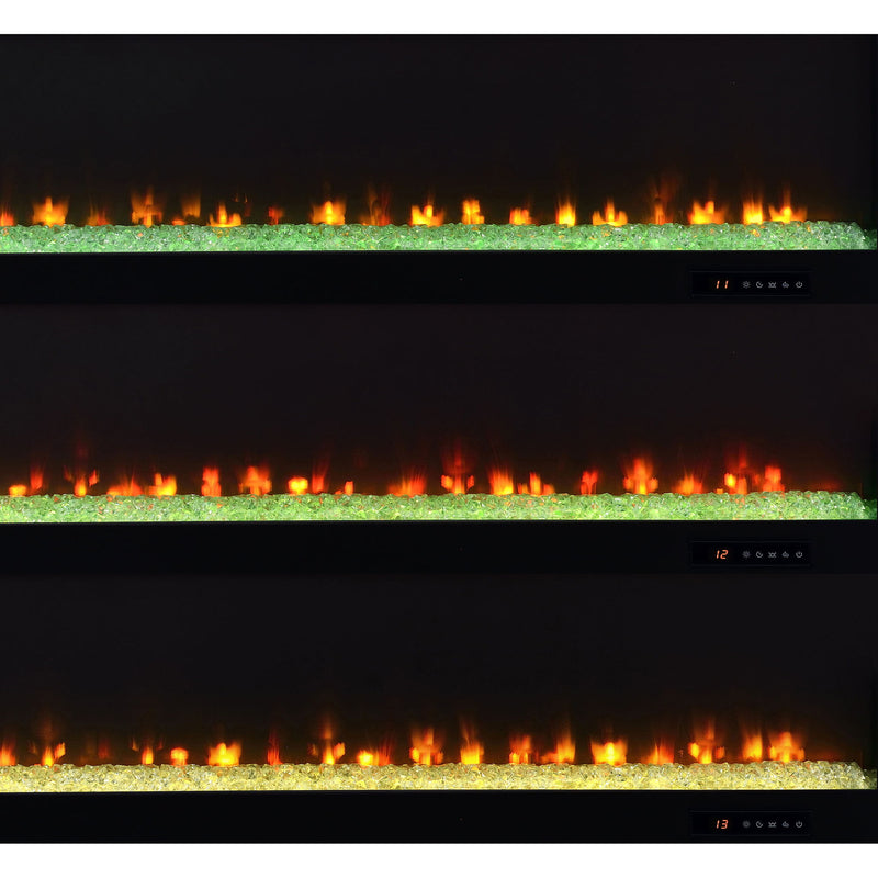 Alamitos - Electric Fireplace TV Stand With Flame Visualizer - Pine Wood