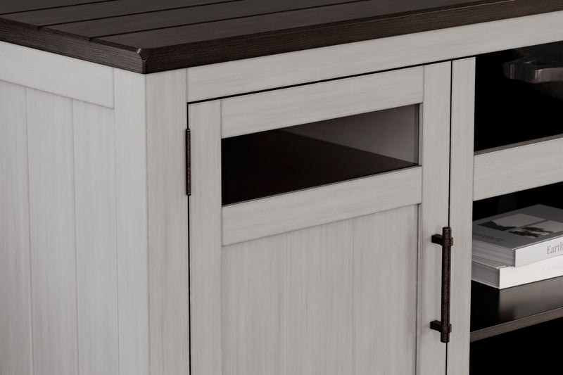 Darborn - XL TV Stand W/Fireplace Option - Gray / Brown