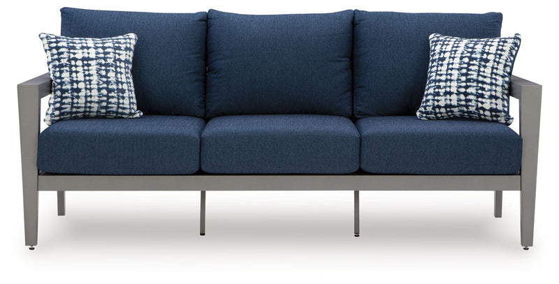 Gali - Sofa / Chairs / Table Set (Set of 4) - Gray / Blue